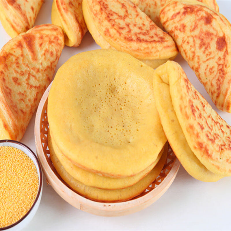 德临门河北特产传统小吃小米面炉糕早餐即食杂粗粮烙糕煎饼折摊黄儿奴