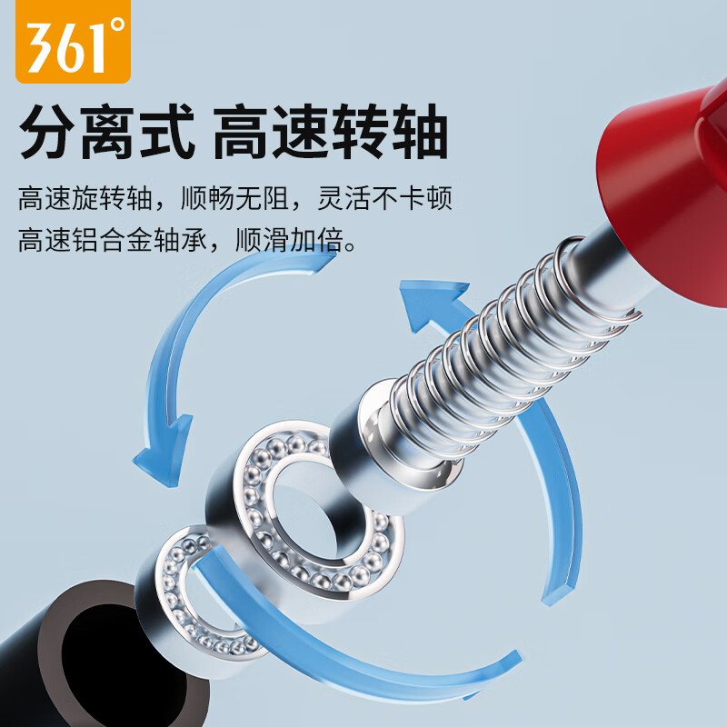 361°专业竞速跳绳学生速度比赛专用双摇竞赛极速健身超轻钢丝跳绳 暗夜黑