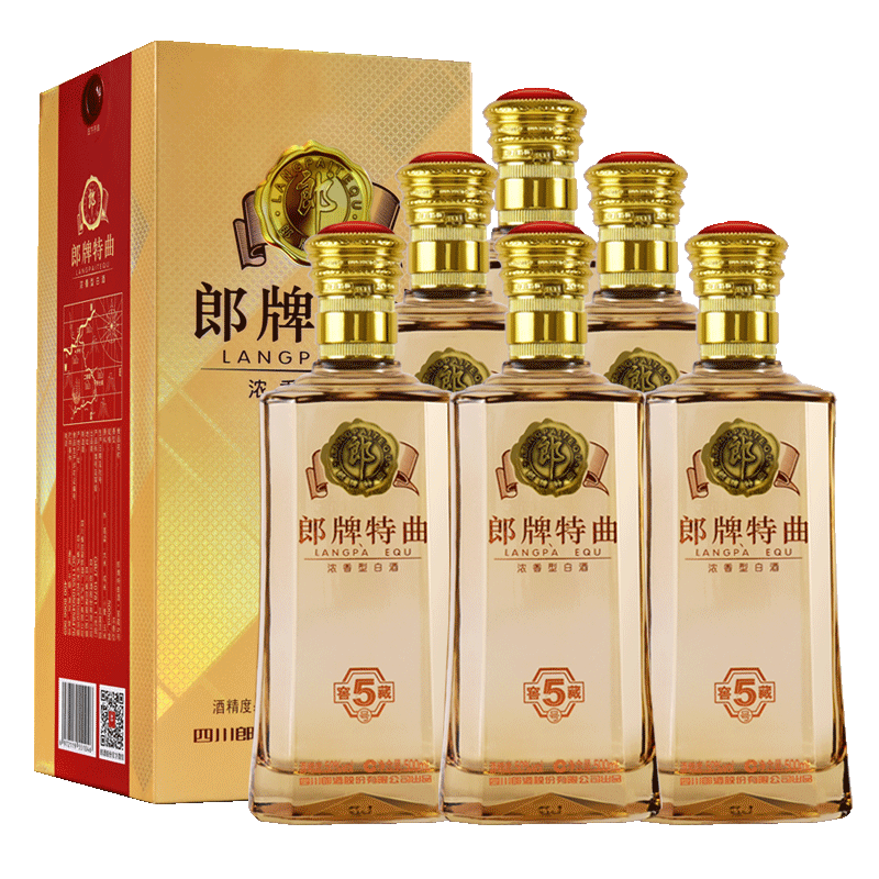 LANGJIU 郎酒 郎牌特曲窖藏5号 浓香型白酒 50度500ml*6瓶 整箱装