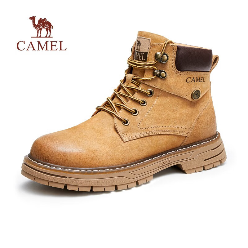 双11狂欢:骆驼(camel)男鞋秋季英伦高帮工装靴205.96元(需领券)