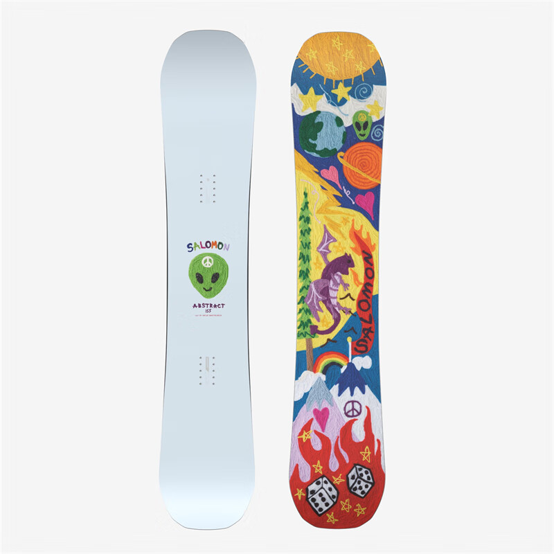 萨洛蒙（Salomon）男女款滑雪板 ABSTRACT 2324雪季新品全地形单板滑雪板平花全能板 印花L47347600 138cm