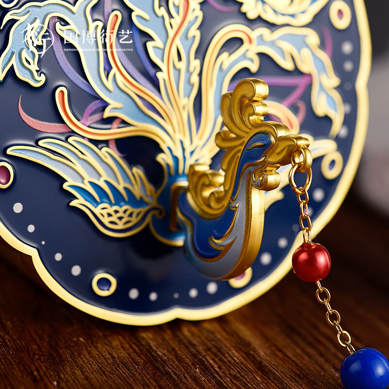 中国国家博物馆凤冠化妆镜手持美妆化妆便携随身镜博物馆文创送朋友女友告白礼物 凤冠化妆镜