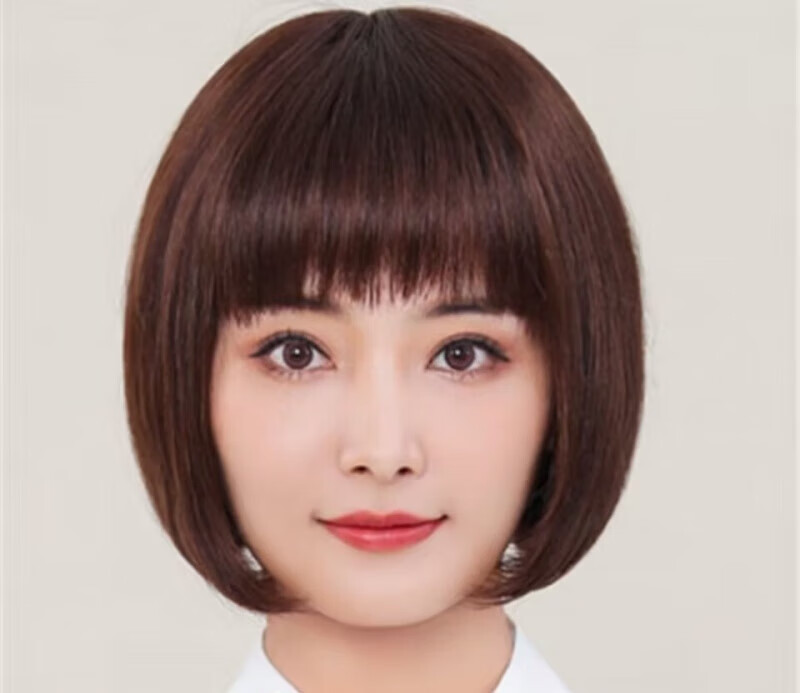 唐妮假发女短发中老年妈妈仿真发波波头时尚潮流减龄圆脸全头发套RKD 深棕色高温丝+发网使用感如何?