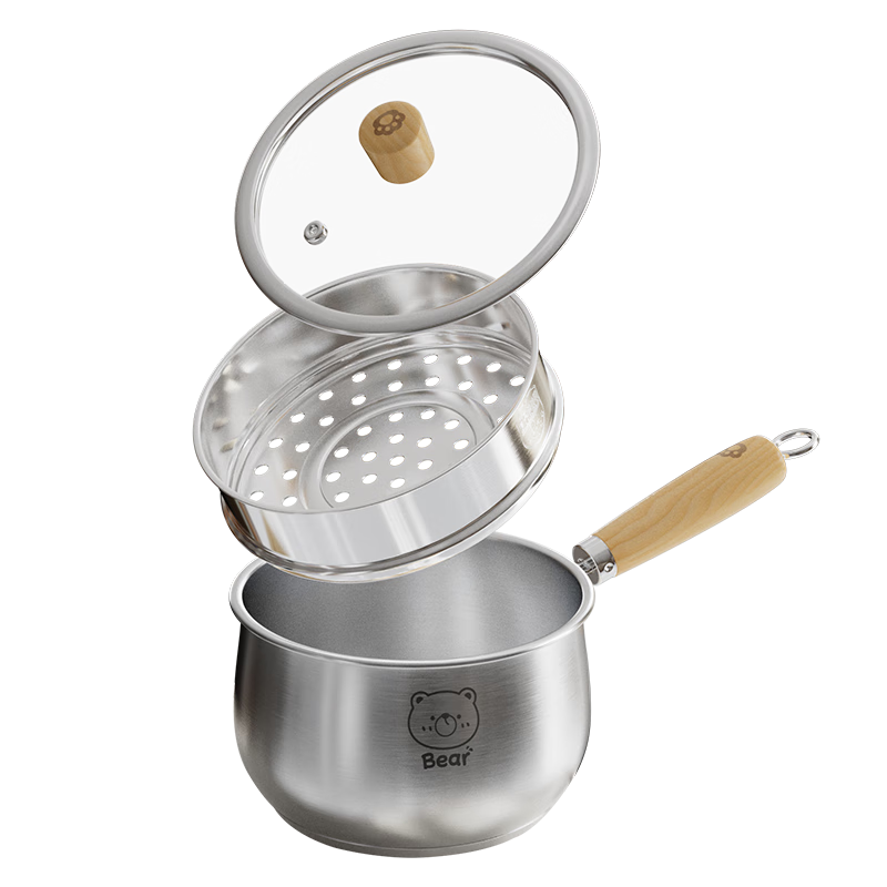 ˫ǹ316L�����С�̹���ʳ��������������ȼ�����¯16cm���� 69.8Ԫ