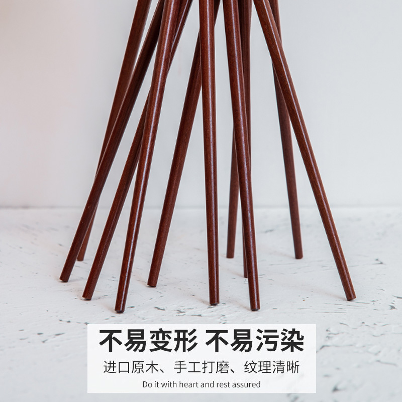 达乐丰抗菌筷实木家用筷子送礼物木质餐具礼盒装木筷子文案祝福筷 抗菌红檀文案礼盒筷 10双