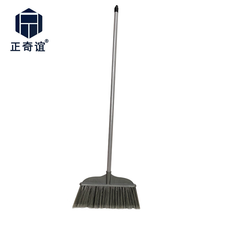 正奇谊 LQG-34 软毛扫地扫帚单个扫地清洁工具 8674 灰色配97cm木杆