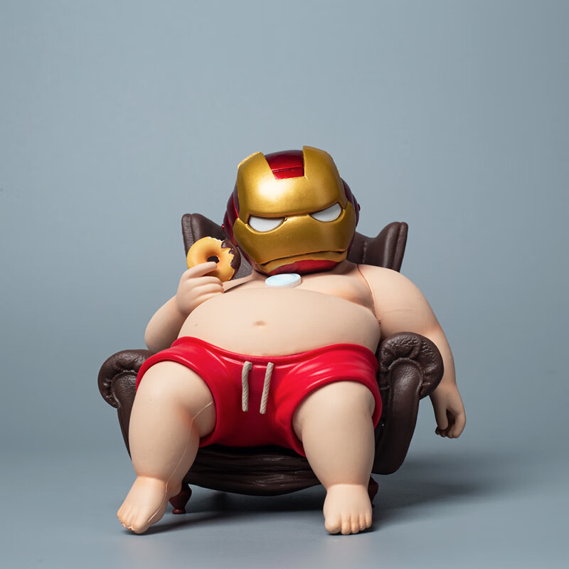 大肌霸蛋雕蛋白粉肥仔系列钢铁侠元祖高达手办车载机箱模型摆件