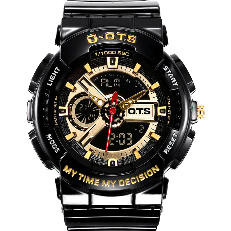 ots手表男学生电子表女防水非自动机械表韩版潮流青少年高中生情侣表