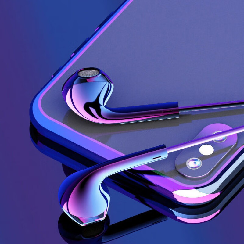 RSRDDY 电脑耳机入耳式带麦有线2米3米语音加长线直播声卡专用双插头 2米【白色】单插头 标配