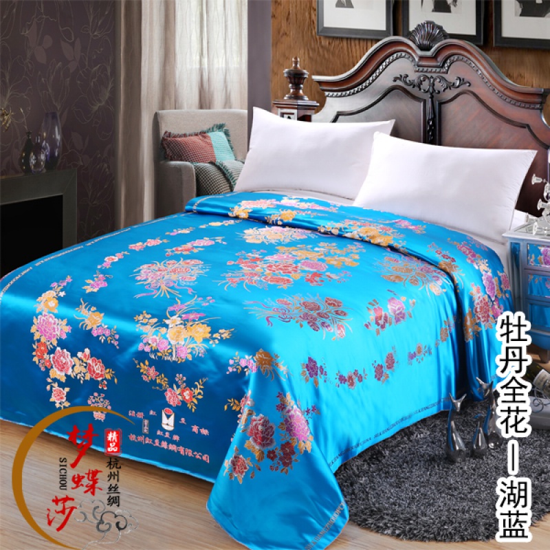 dream karin 杭州丝绸被面软缎婚庆绸缎子被面结婚七彩织锦缎被面龙凤