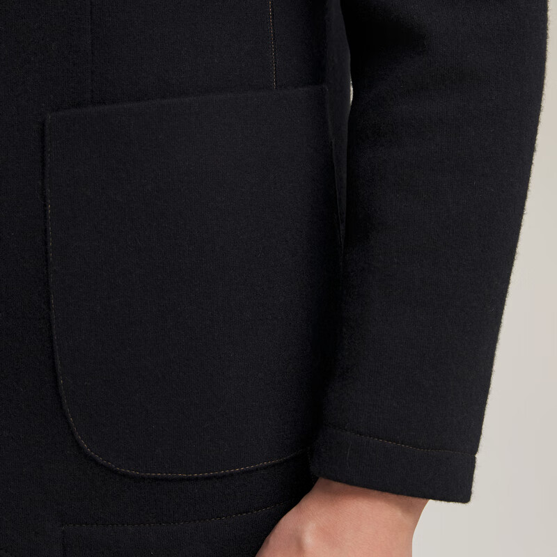 MAYOR男装 秋冬DONDI绵羊毛混纺轻便舒适针织休闲西服 黑色 170A （170/92A）