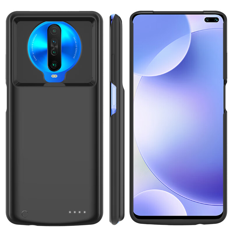 5g电池note8pro全包壳 适用红米k30磨砂黑 送蓝牙耳机 10000mah