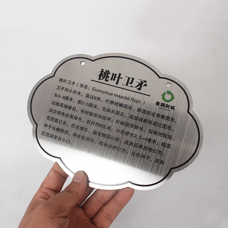 树牌腐蚀刻字金属标签吊牌定制绿植名称挂牌制作苗木植物介绍标牌铝板