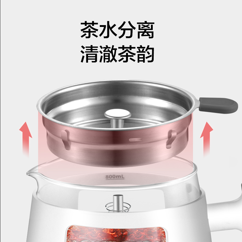 生活元素养生壶迷你煮茶器茶滤与茶滤支架是活动的吗？
