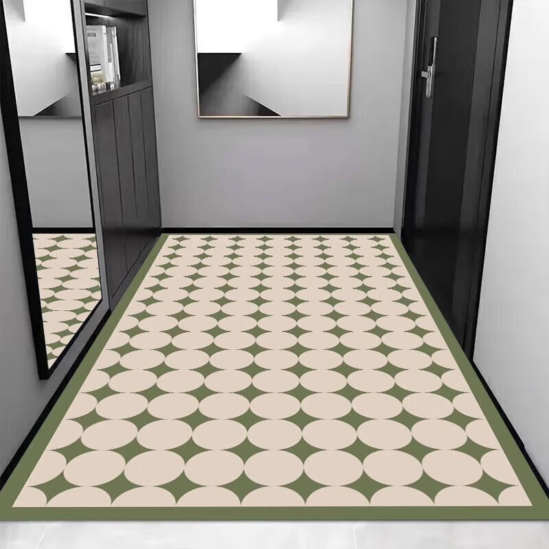 硅藻泥地垫大尺寸可裁剪入户门垫进门除尘防滑吸水脚垫浴室厕所 金线橙橘真硅藻泥 80*120cm