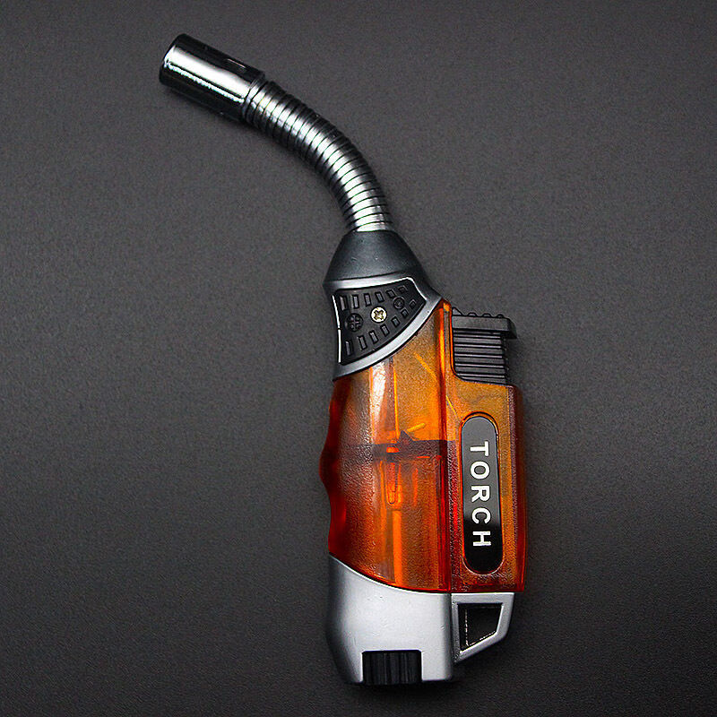 vieruodis软管弯曲直冲打火机 透明防风调气小焊枪烟斗香道打火机 吸