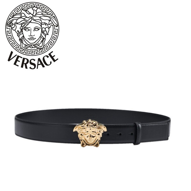 jeans couture范思哲 versace 主线 男士牛皮腰带休闲美杜莎皮带金扣