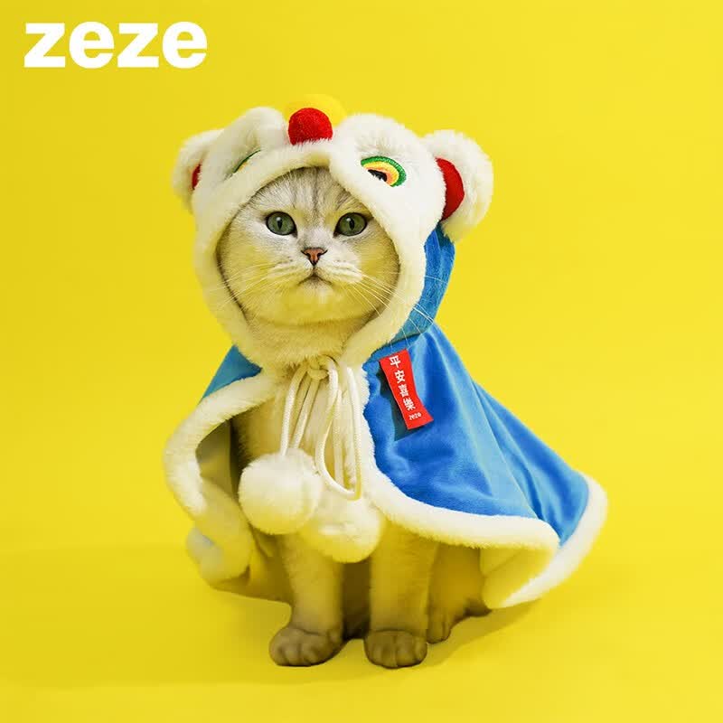 ZEZE醒狮猫衣服保暖披风猫咪小狗宠物服饰 醒狮披风（均码）高性价比高么？