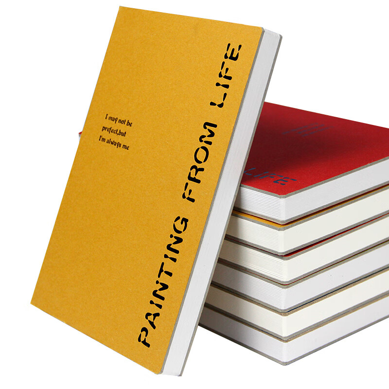 记忆印象 素描 速写本 图画本 马克笔绘画本 白纸 画画本 手绘 彩铅 油画棒 写生 涂鸦本 画本 32k落叶黄原白