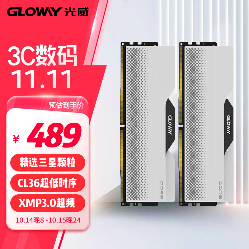 光威（Gloway）32GB(16GBx2)套装 DDR5 6000 台式机内存条 龙武系列 三星颗粒 CL36