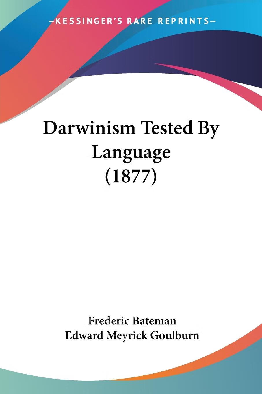【2周达】【预售 按需印刷】darwinism tested by language (1877)