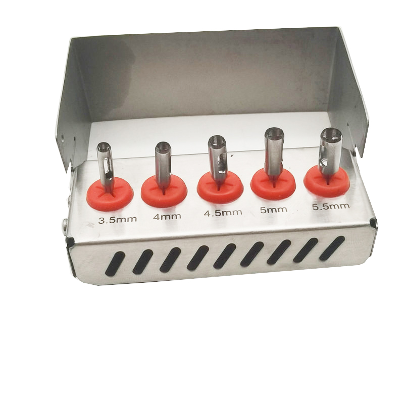 牙科环形切刀种植牙龈钻取骨钻工具盒修复通用扭力扳手螺丝刀 不带齿