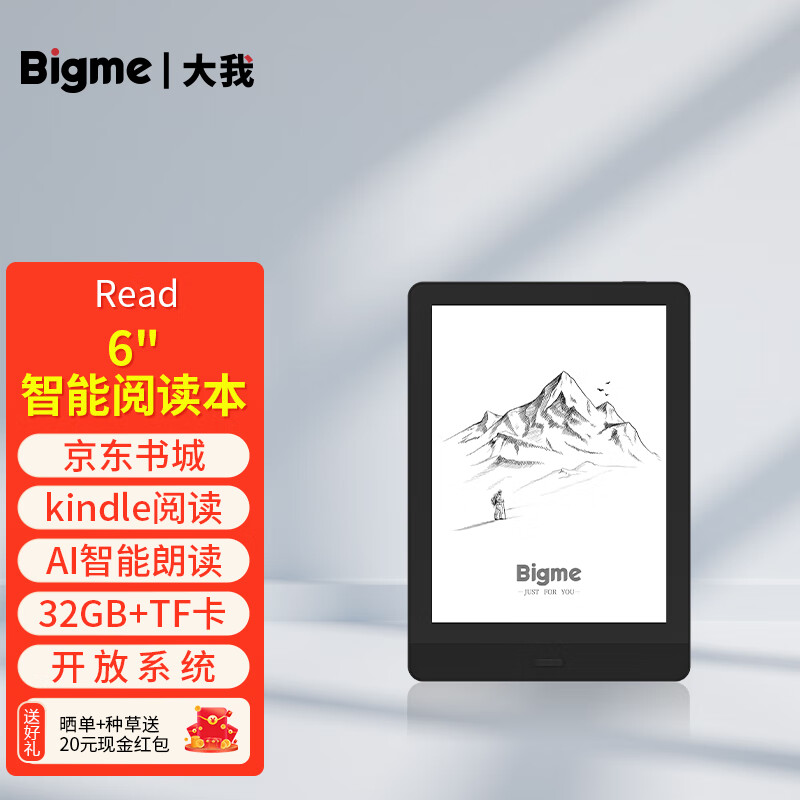 BIGME 大我 Read 智能阅读本6英寸墨水屏电纸书便携电子书阅读器 32GB