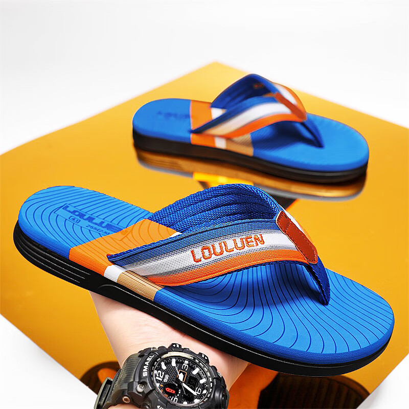 darren gino人字拖男款夏季潮流外穿防滑防臭运动夹脚拖鞋青少年广东