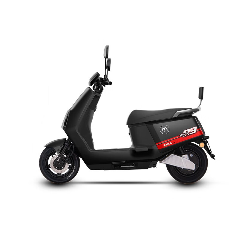 踏板前后碟刹时尚电动摩托外卖车亚绿色前后碟刹 72v22a石墨烯主图5