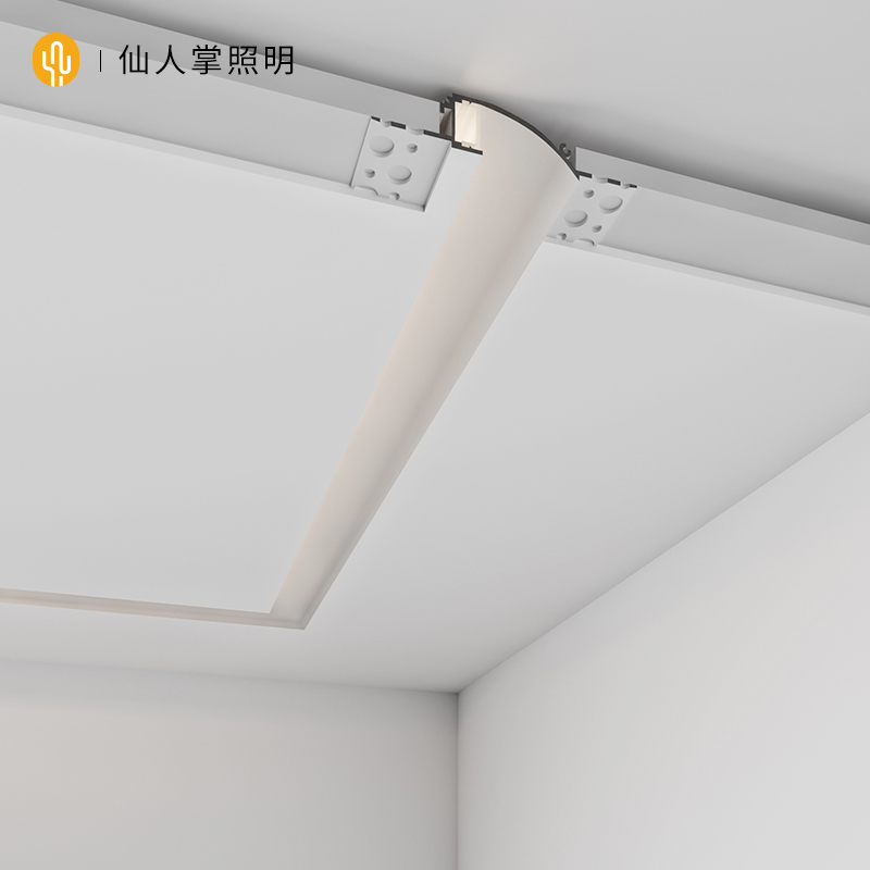 仙人掌照明线型线性灯led3500k灯带天花回型顶客厅洗墙偏光线条灯