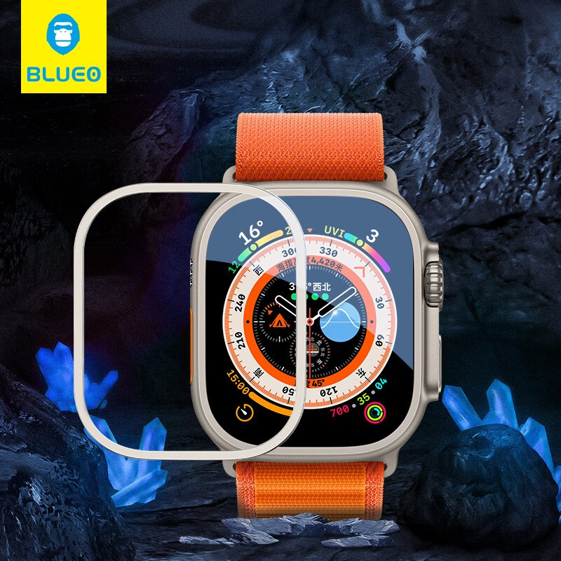 蓝猩先生 applewatchUltra2/1苹果手表钛合金边框iwatch贴膜神器钢化膜防摔保护套 【iwatch Ultra 49mm】2代/1代 【钛合金边框】使用感如何?