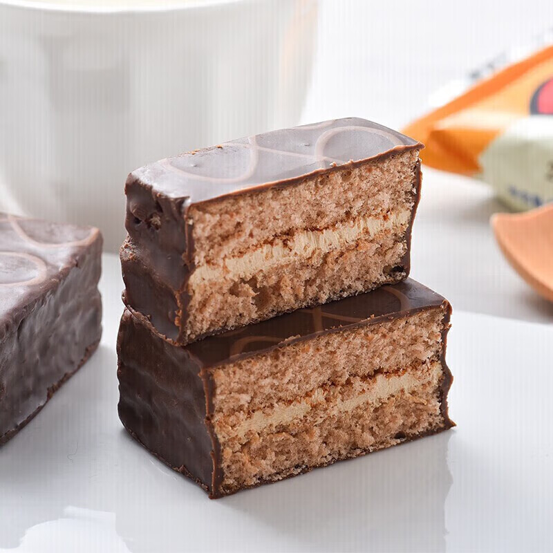 q蒂 巧克力派摩卡榛子红丝绒办公室休闲零食下午茶糕点 摩卡巧克力