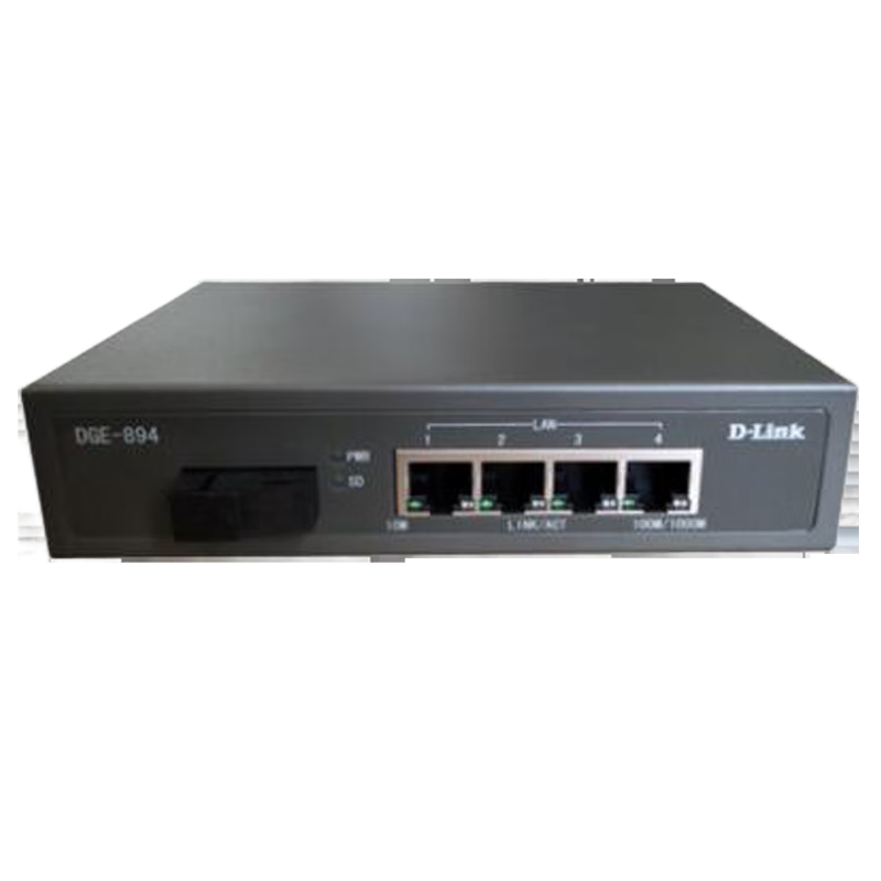 友讯网络光转电收发器 光纤以太网转换器 光纤收发器 DGE-894 千兆单模 B款