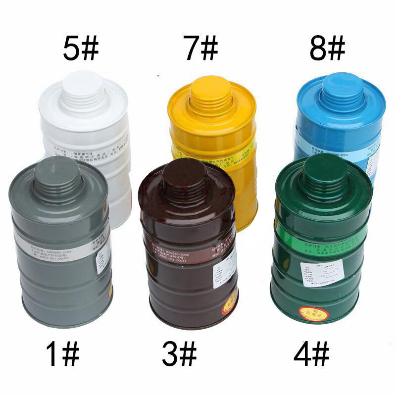 喷漆化工装修甲醛防护口罩 导气管皮面罩滤毒罐子(3号罐单独罐)