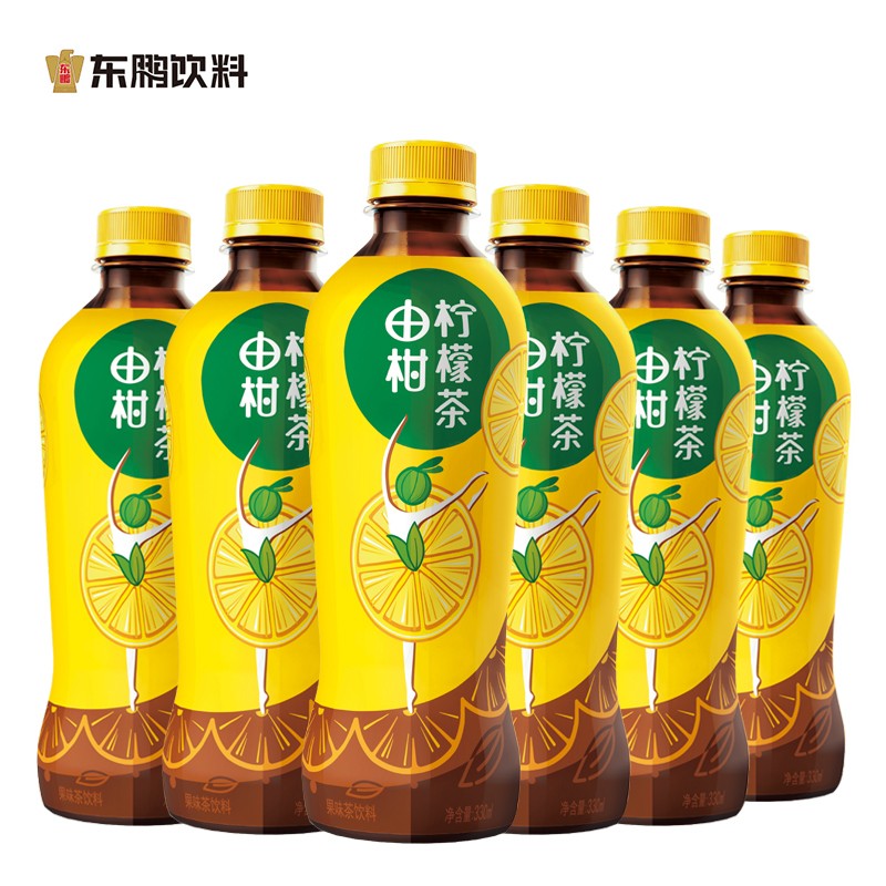 东鹏饮料 由柑柠檬茶330ml*6瓶装 柠檬+余甘子