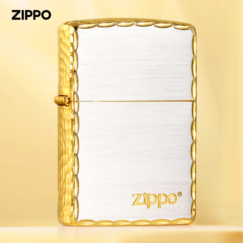 zippo打火机煤油防风镀金陨石坑 限量收藏版 七夕情人节礼物送男友