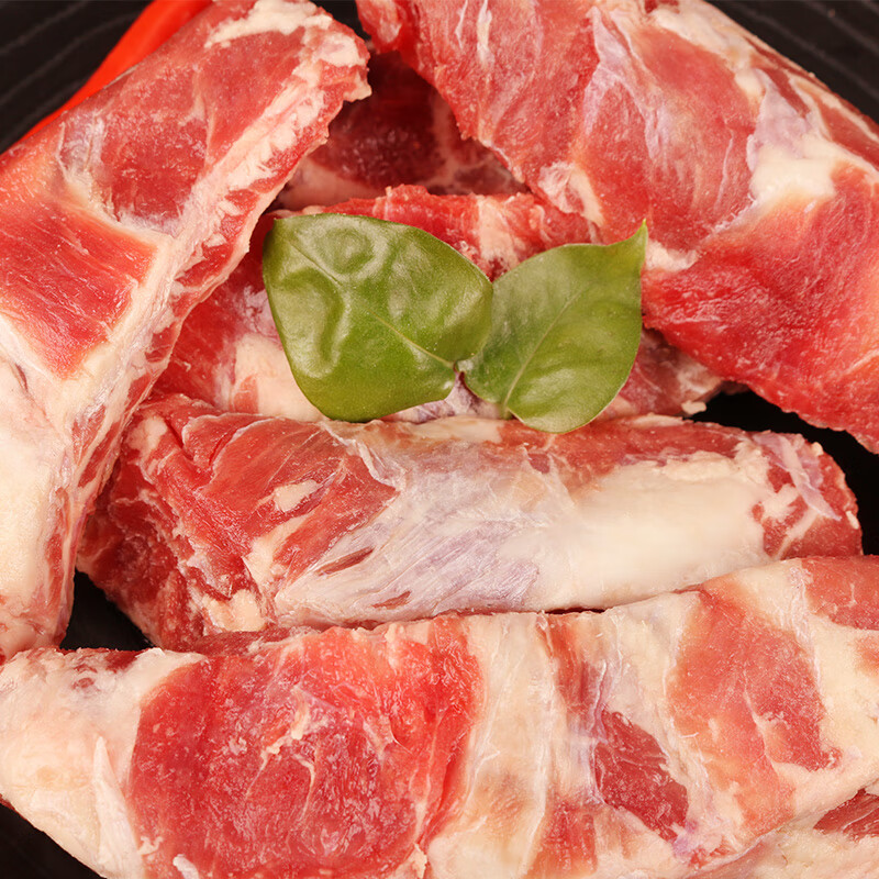 皓谦牛肋条肉新鲜牛肉烧烤火锅家庭生鲜烤肉食材400g