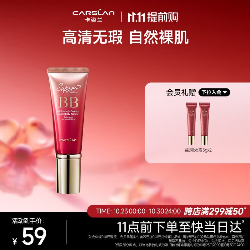 卡姿兰（Carslan）丝滑无瑕BB霜第一代（隔离霜哑光轻薄隐形毛孔遮瑕）02#嫩肤色48g属于什么档次？
