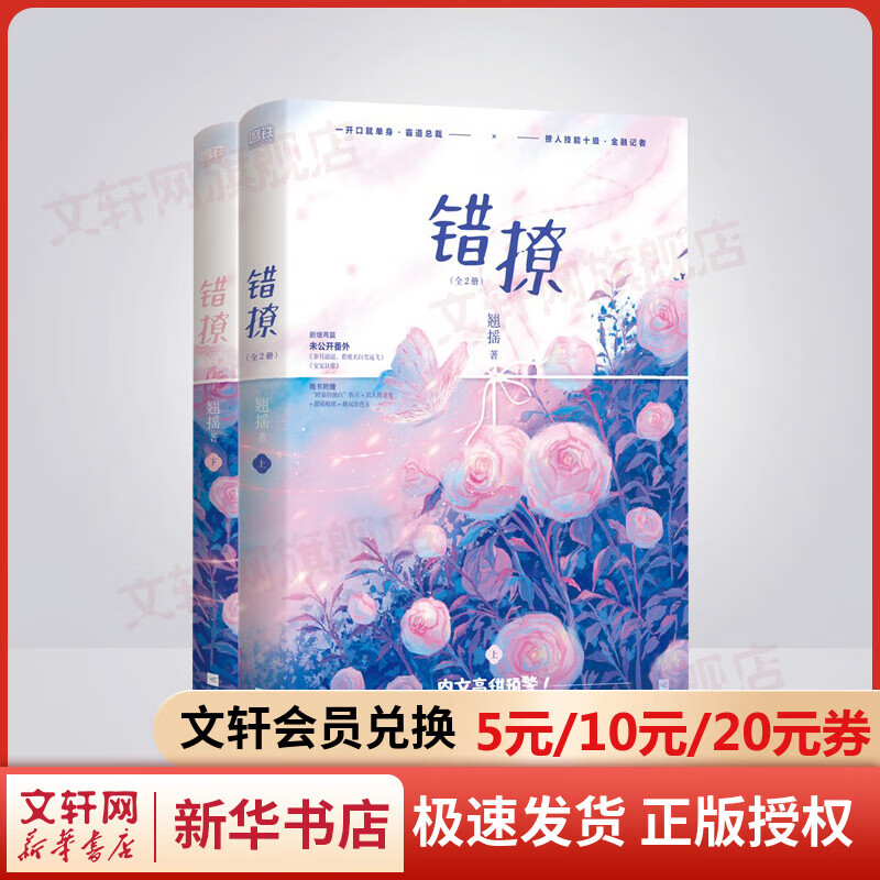 新增番外【赠折页+双人折立卡+贴纸+涂色卡】错撩全套2册翘摇小说 晋江文学城青春言情 图书