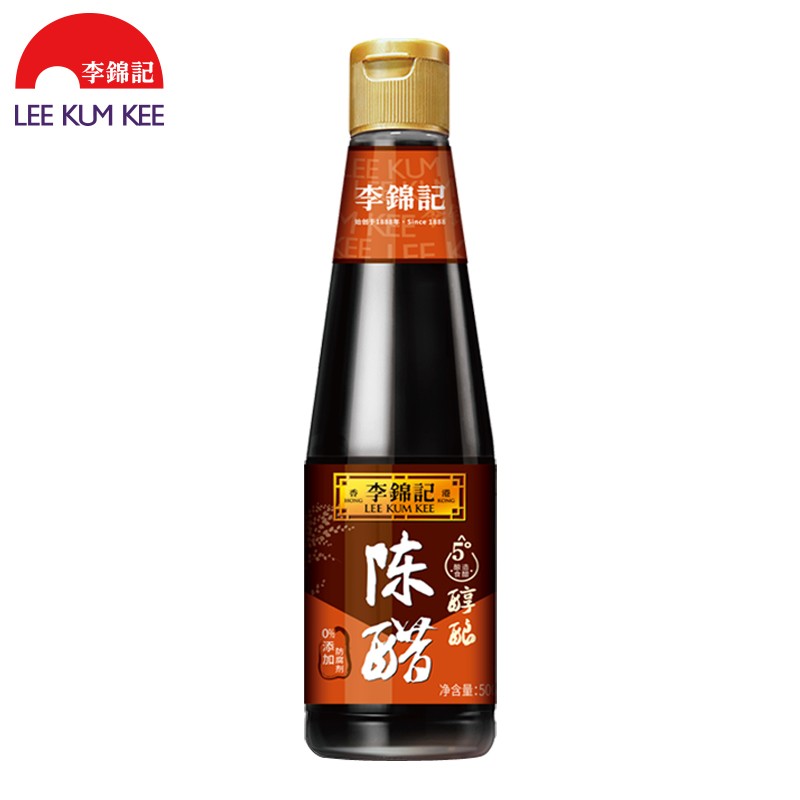 李锦记 醇酿陈醋5度 500ml/瓶 传统工艺 腌制饺子醋调料