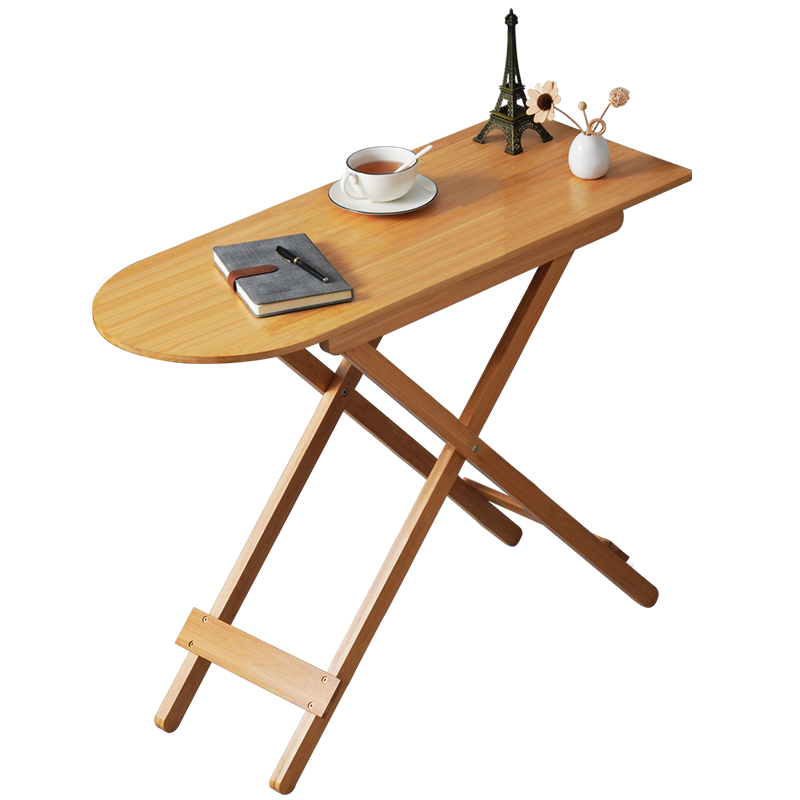 淘之良品 简易免安装折叠桌餐桌非实木楠竹饭桌现代简约餐桌椅组合收纳桌椅便捷式小方桌长木桌子小茶几茶桌 【免安装 可折叠】原色(特厚纯竹)