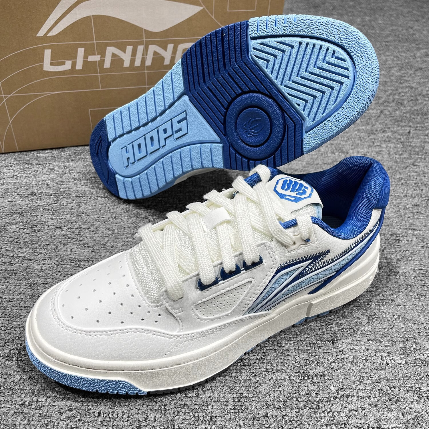 秋季新款反伍badfive新秀rookie厚底减震休闲鞋 乳白色/极光蓝/深帆蓝