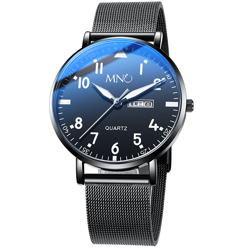 mno梦梭手表男学生潮流男表超薄双日历电子石英表中学生初中生高中生