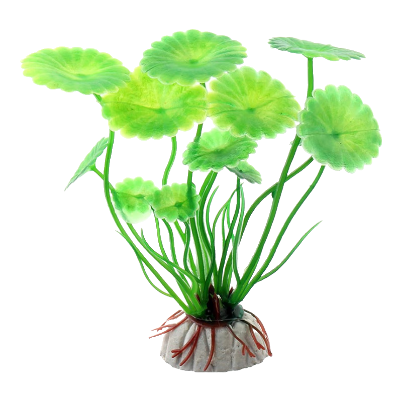 咪貝萌金魚缸造景裝飾仿真假水草花草植物柔軟塑料小水族箱懶人布景擺件 CX05綠色-高10CM