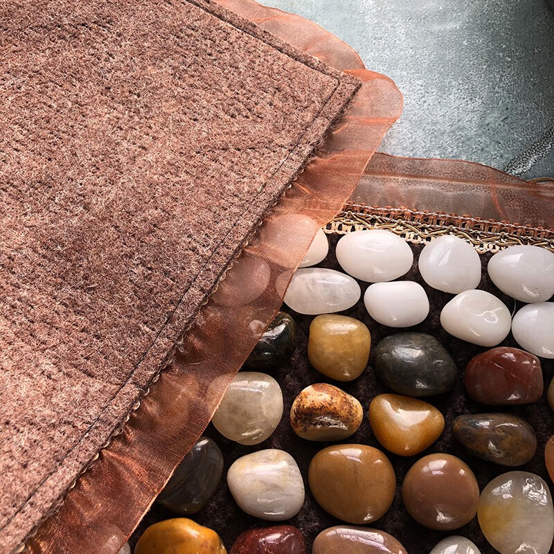 天然鹅卵石地垫足底按摩脚垫雨花石腿部穴位训练走毯指压板器材 平安结 50*200cm