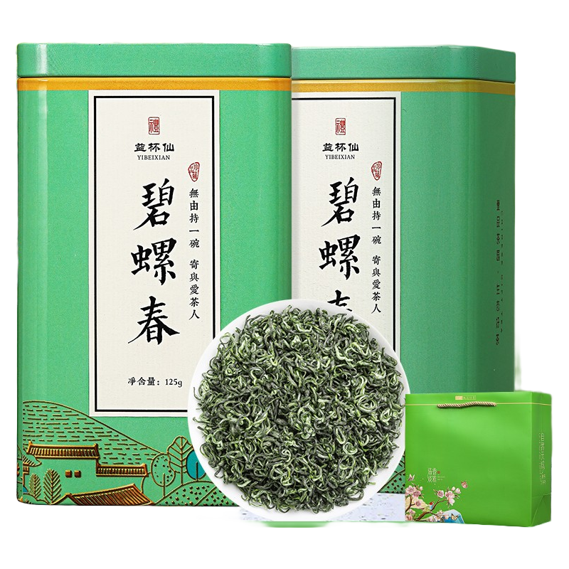 益杯仙碧螺春茶叶礼盒装价格走势及品质评价|绿茶能查历史价格吗