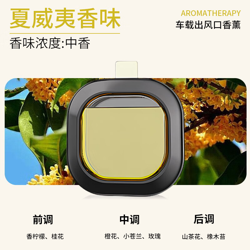 玛塔莉莱（Matarile）车载出风口香薰汽车空调出风口香水夹车内香 黄色-夏威夷 单个装