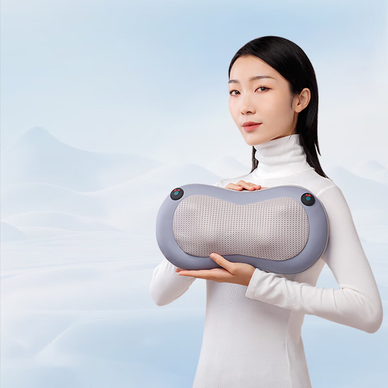 妙界M2按摩仪颈椎肩颈腰部按摩器背部多功能插电按摩枕车载靠垫老婆女友生日节日礼物男女士 M2插电款-活力紫