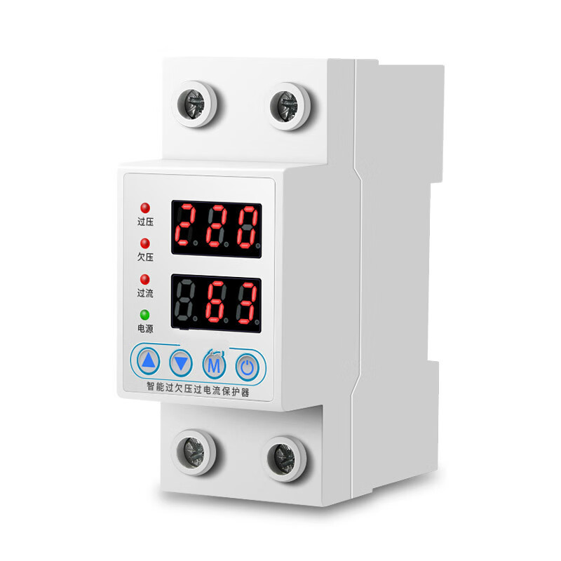 献瑜家用220v限流器开关自复式过欠压空气断路电压63a可调防雷过载保