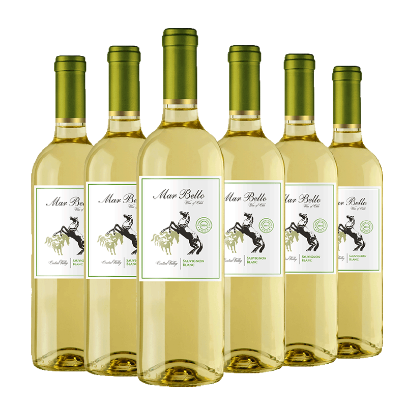 马标白葡萄酒半干型长相思智利Central Valley产区原装原瓶进口整箱